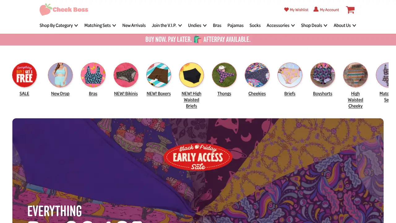 Screenshot of the cheekboss.com website