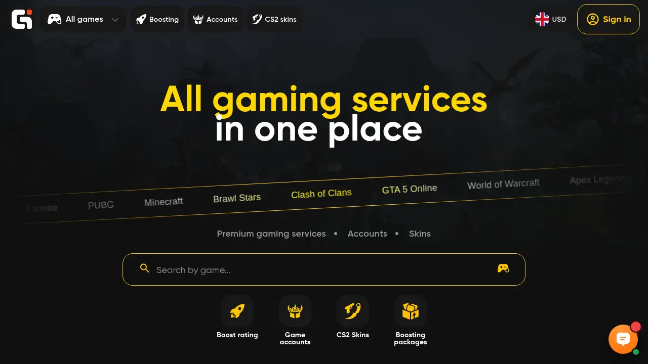 Screenshot of the goranked.gg website