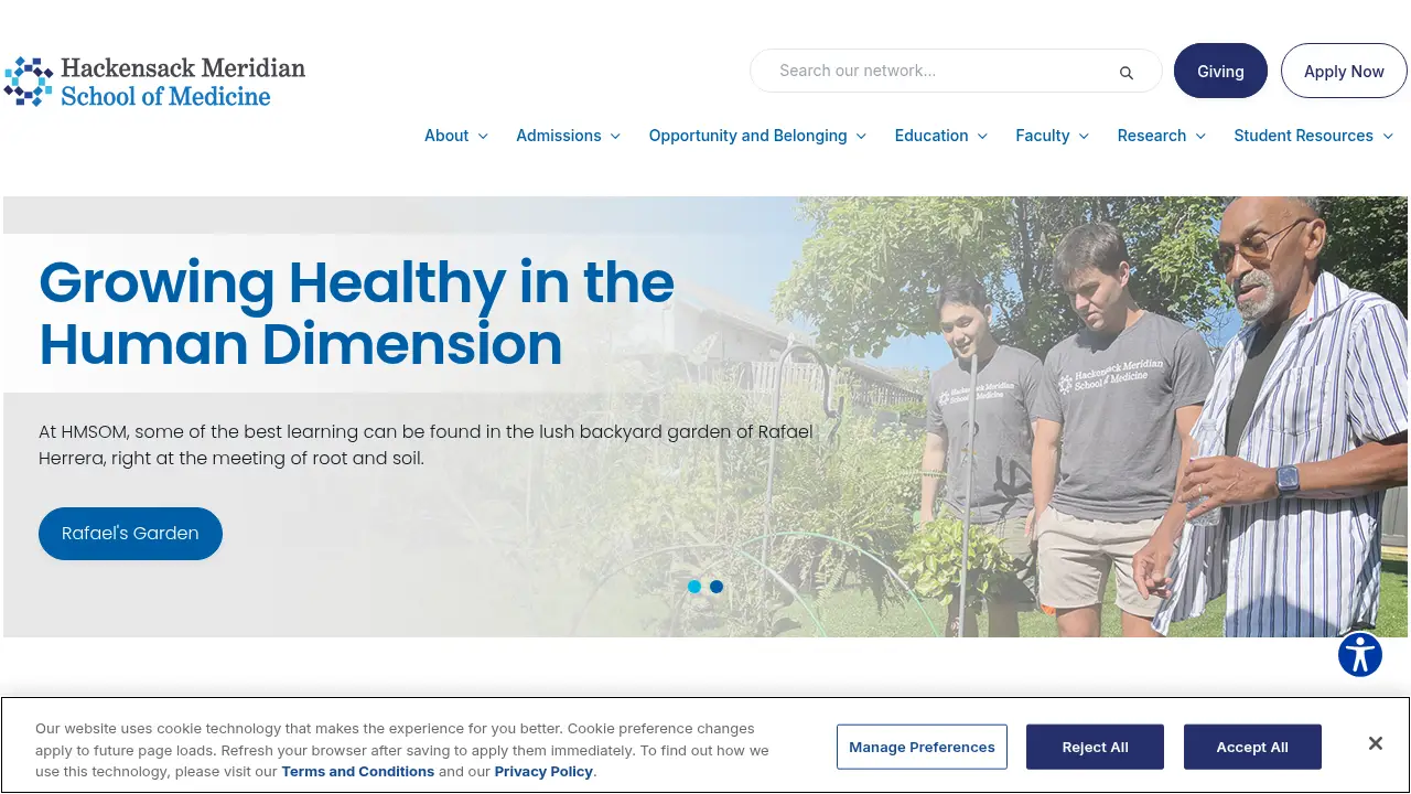 Screenshot of the hmsom.org website