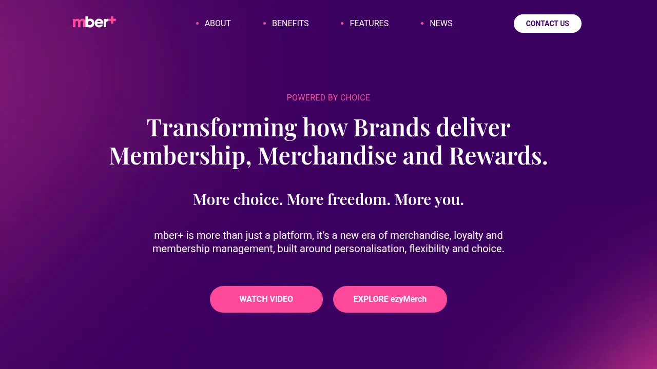 Screenshot of the mberplus.com.au website