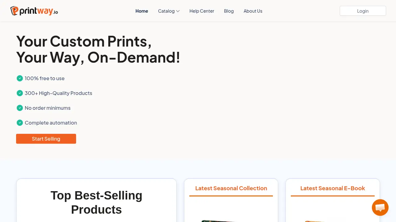 Screenshot of the printway.io website