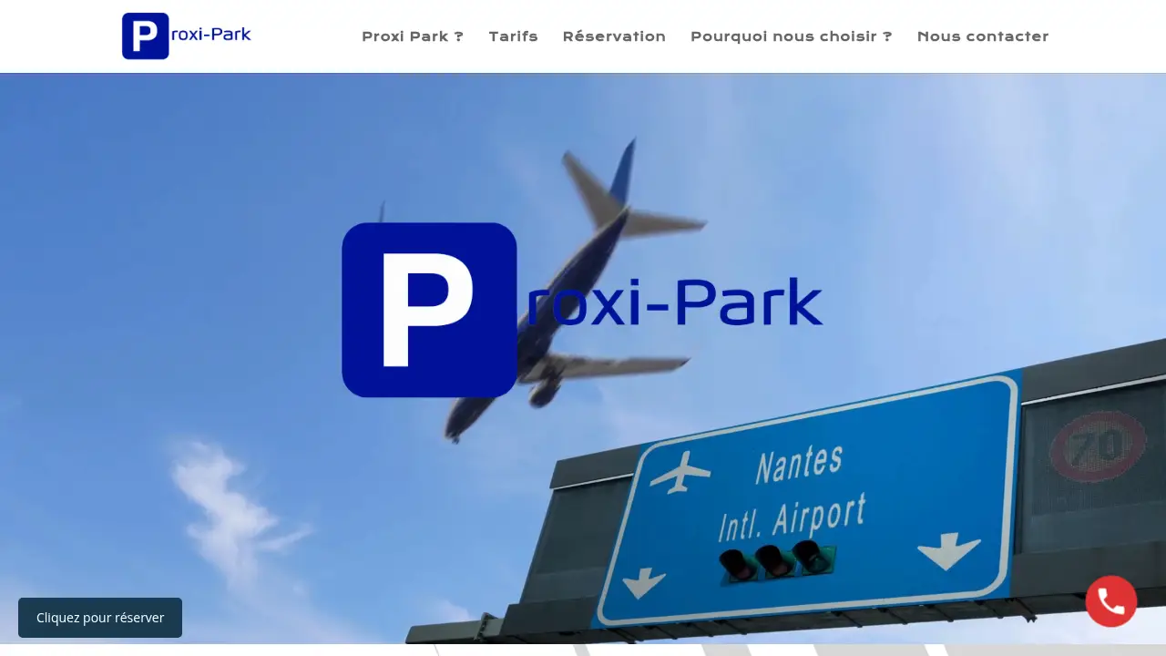 Captura de pantalla del sitio web proxi-park.fr