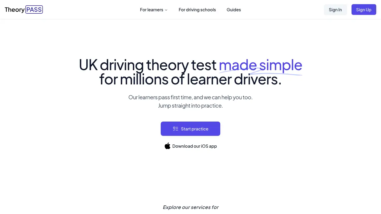 theorypass.co.uk 网站截图