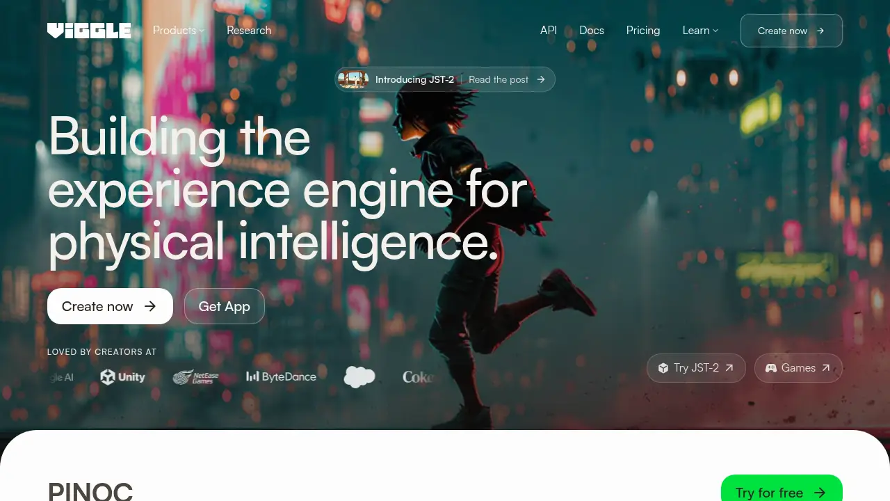 Capture d’écran du site viggle.ai